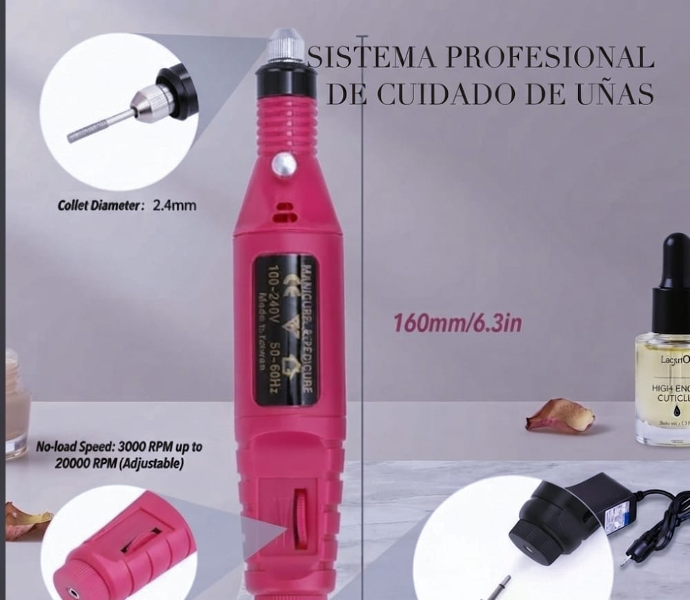 Kit pulidor de uñas eléctrico