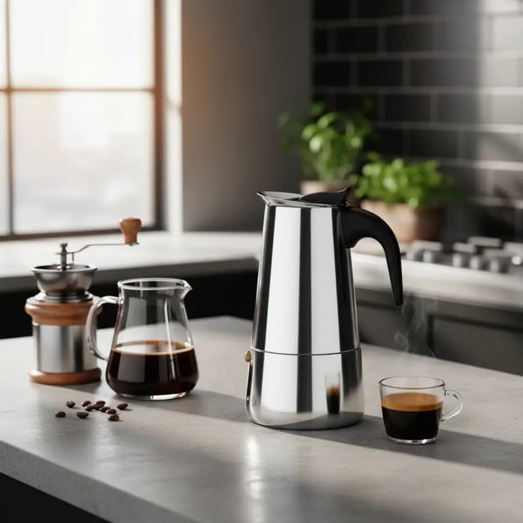 Cafetera Italiana De Acero Inoxidable