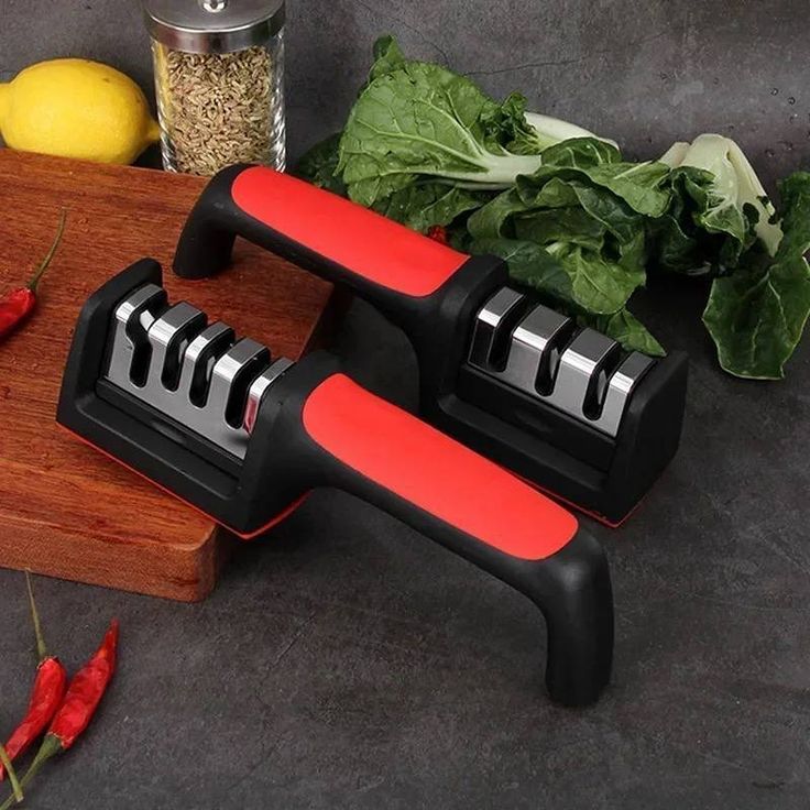 Afilador De Cuchillos Acero Mango Ergono